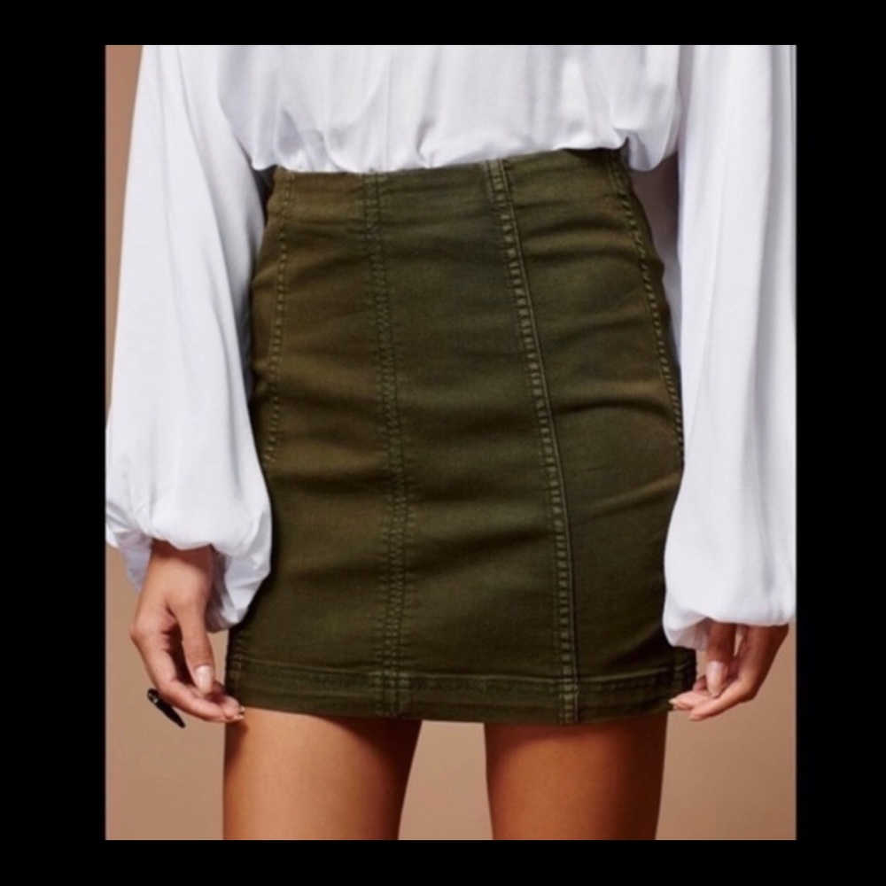 Wild Honey Army Green mini skirt
